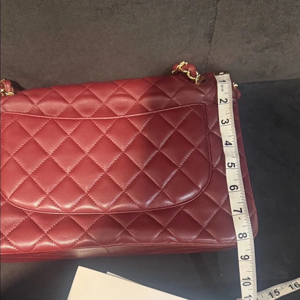 CHANEL Burgundy Quilted Shoulder Bag - Picture 13 of 15